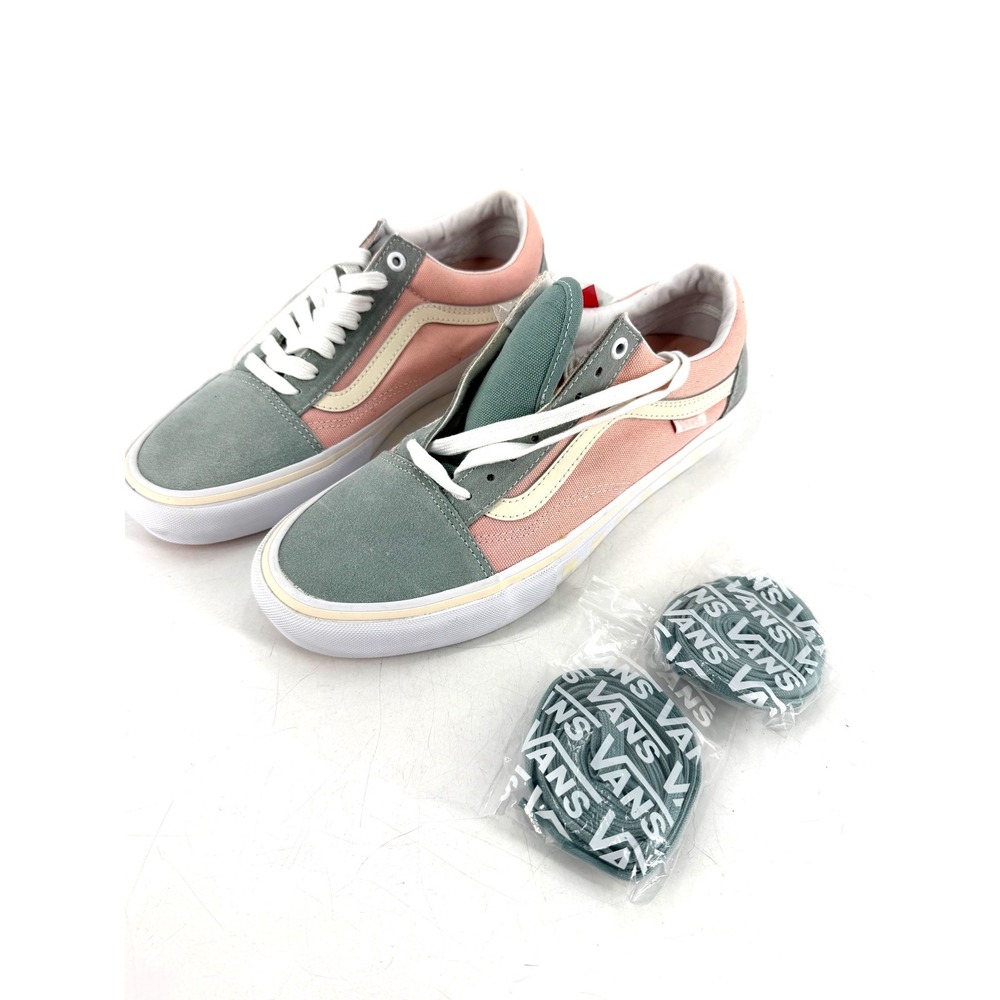 NWT Vans Old Skool‎ Pro Sneakers Mens 8.5 Pink Green Washout Checkered Womens 10